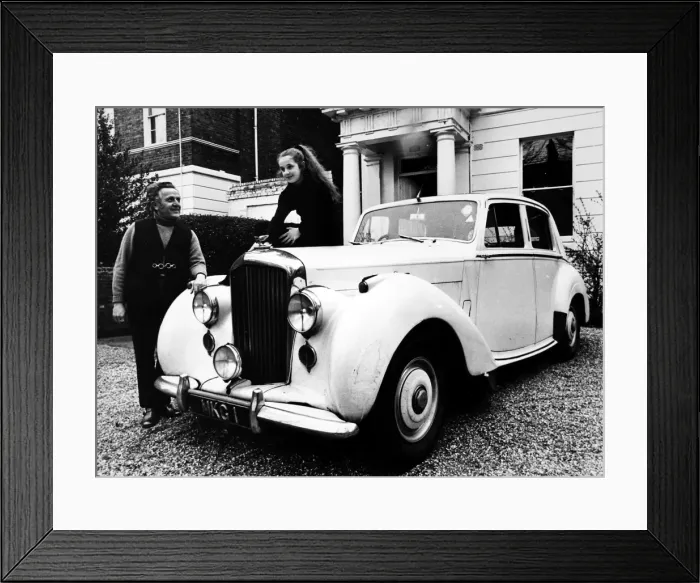 Framed Print : Leo Abse & his Bentley Framed Print : Leo Abse & his Bentley