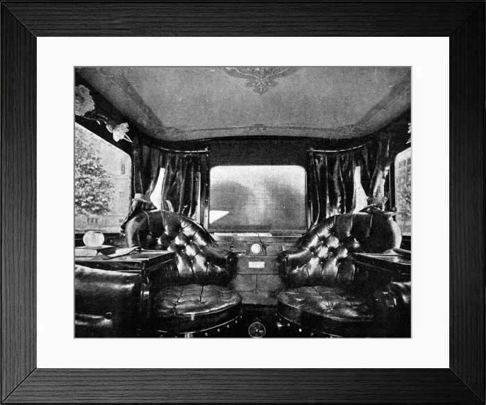 Framed Print : Interior of new Pullman Mors car