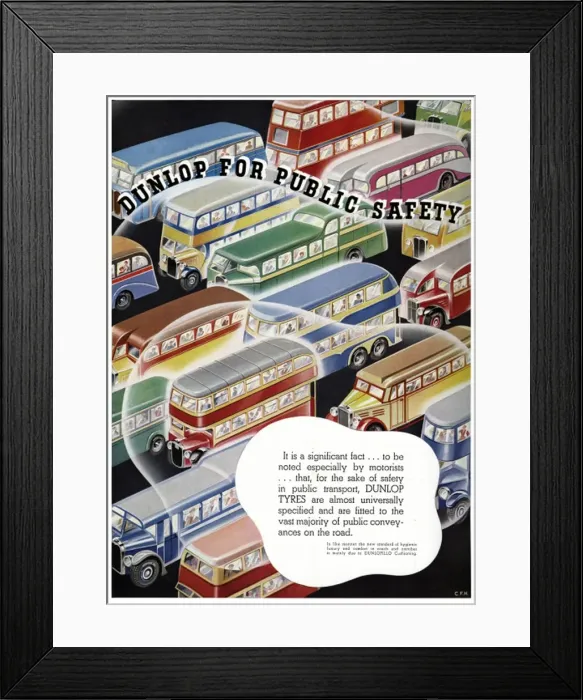 Framed Print : Dunlop for public safety Framed Print : Dunlop for public safety