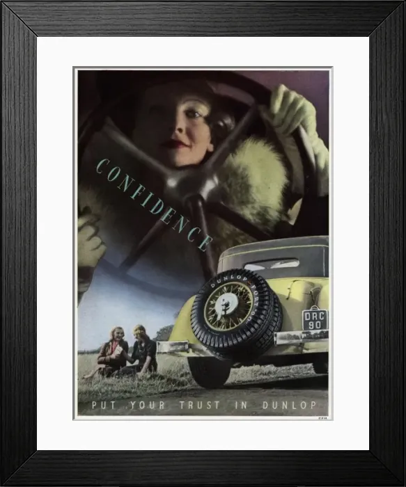 Framed Print : Confidence put your trust in Dunlop