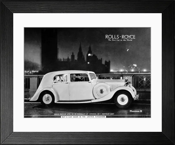 Framed Print : Advertisement for Rolls Royce Phantom II Framed Print : Advertisement for Rolls Royce Phantom II