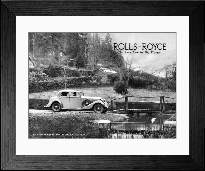 Framed Print : Advertisement for Rolls Royce cars Framed Print : Advertisement for Rolls Royce cars