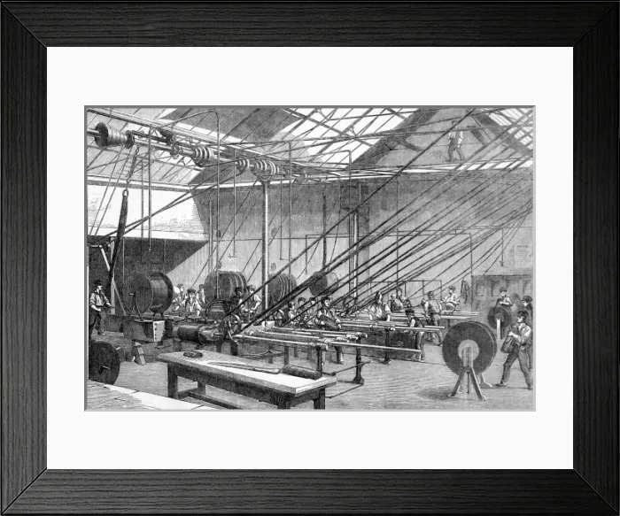 Framed Print : Manufacture of the Atlantic telegraph cable Framed Print : Manufacture of the Atlantic telegraph cable