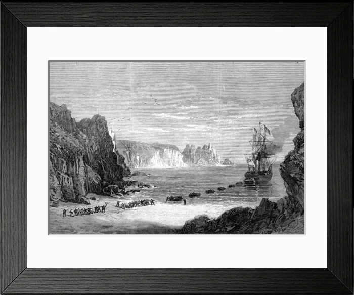 Framed Print : Landing cable at Porthcurnew Bay Framed Print : Landing cable at Porthcurnew Bay