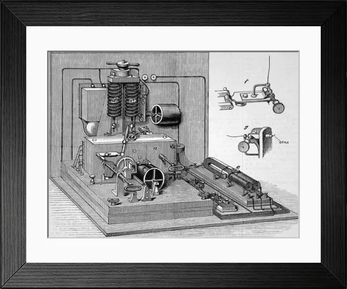 Framed Print : Autographic telegraphy