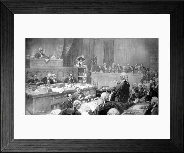 Framed Print : Divorce Court 1910 Framed Print : Divorce Court 1910
