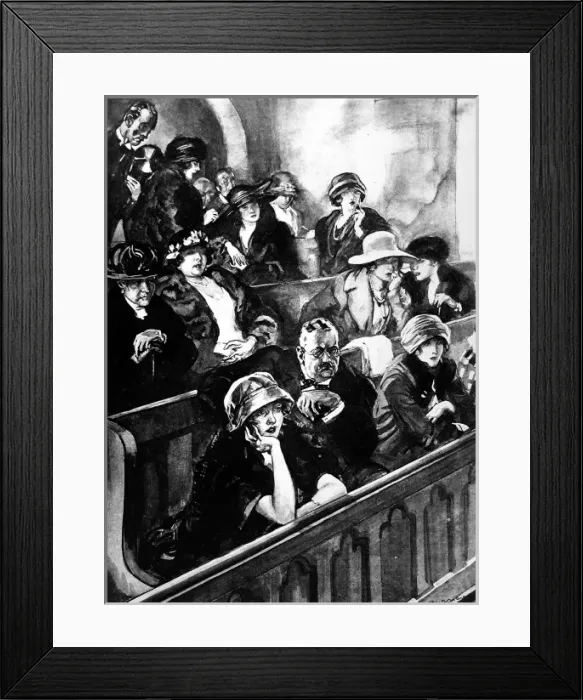 Framed Print : The public in a divorce court