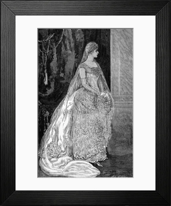 Framed Print : Princess Victoria of Hesse in her wedding dress Framed Print : Princess Victoria of Hesse in her wedding dress