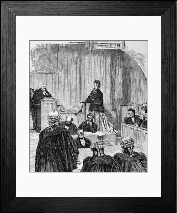 Framed Print : Divorce Court 1870 Framed Print : Divorce Court 1870
