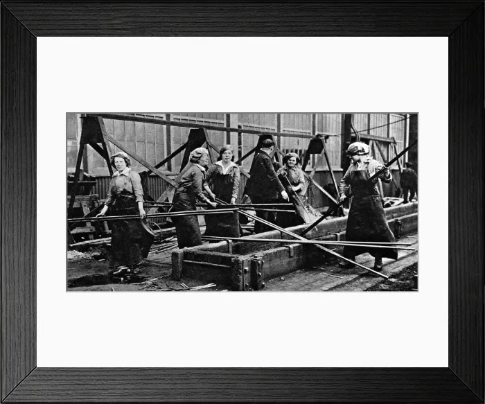 Framed Print : Women workers at a naval ship-building yard Framed Print : Women workers at a naval ship-building yard