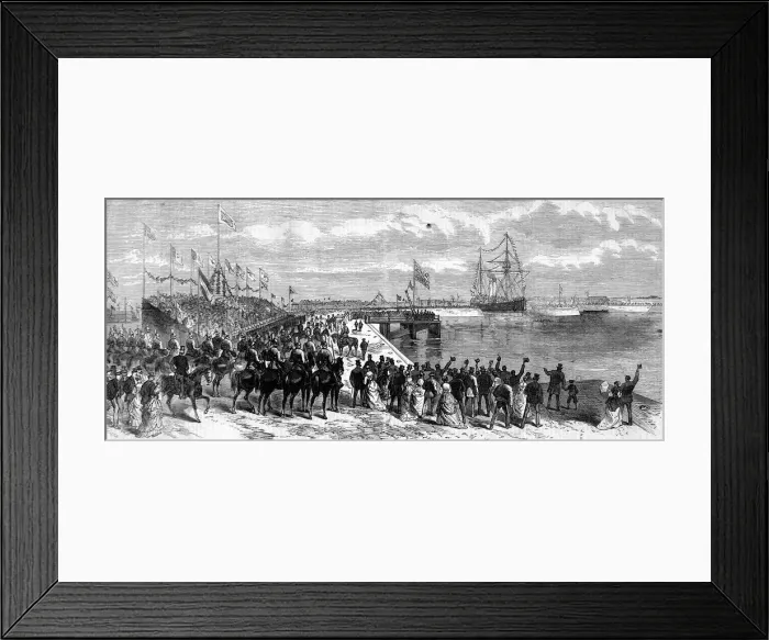 Framed Print : Opening of the Alexandra Dock at Kings Lynn Framed Print : Opening of the Alexandra Dock at Kings Lynn