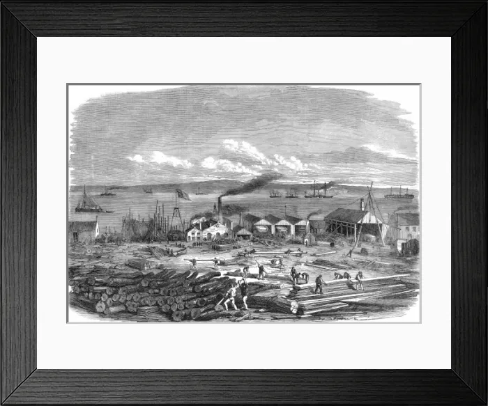 Framed Print : Mr. Lairds ship-building yard, Liverpool Framed Print : Mr. Lairds ship-building yard, Liverpool