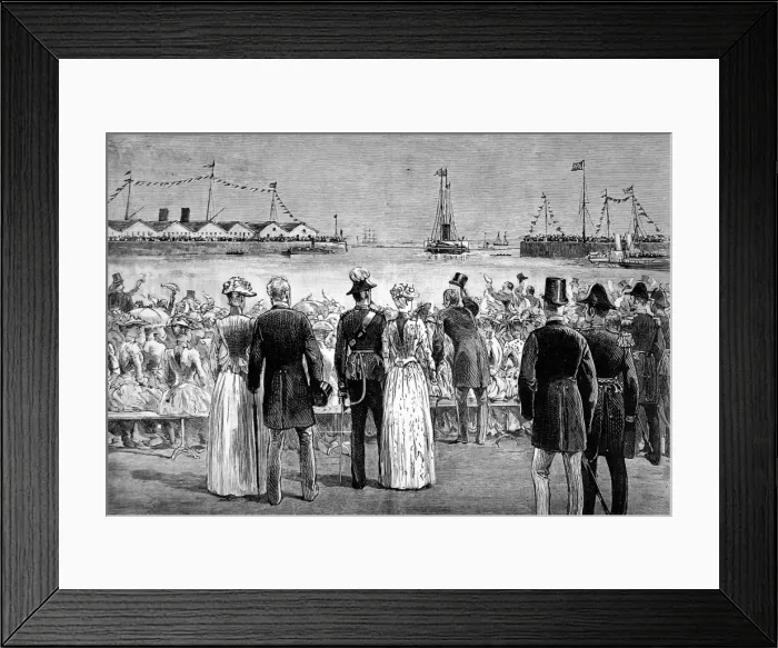 Framed Print : Opening of the Empress Dock, Southampton Framed Print : Opening of the Empress Dock, Southampton