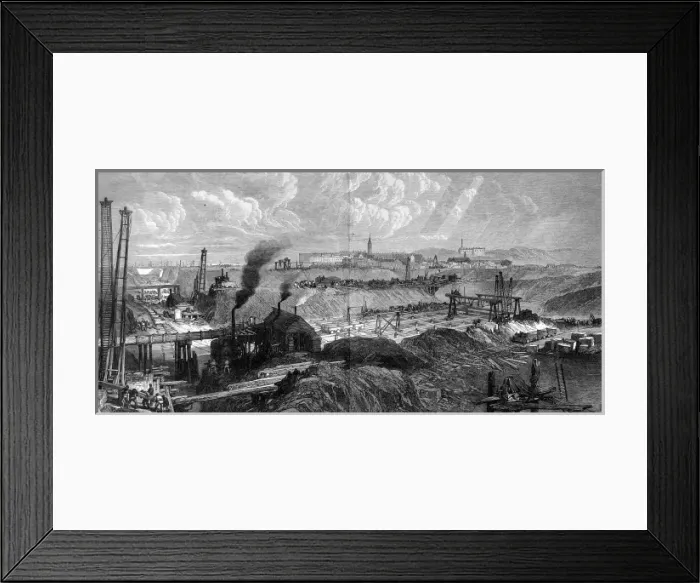 Framed Print : Dock being constructed at Chatham Framed Print : Dock being constructed at Chatham
