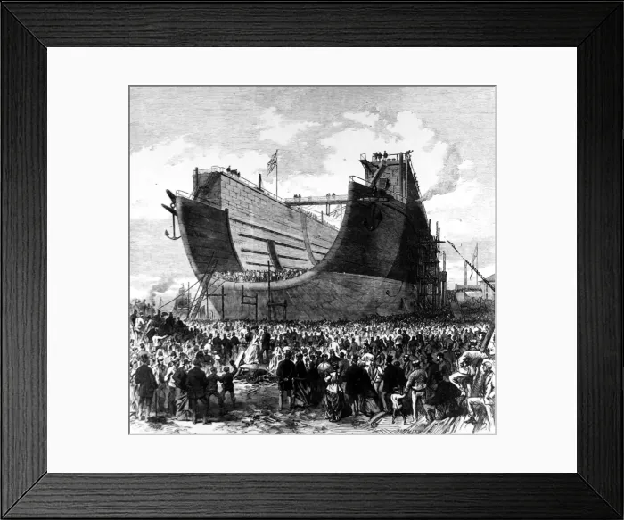 Framed Print : First attempt to launch the Bermuda floating dock Framed Print : First attempt to launch the Bermuda floating dock