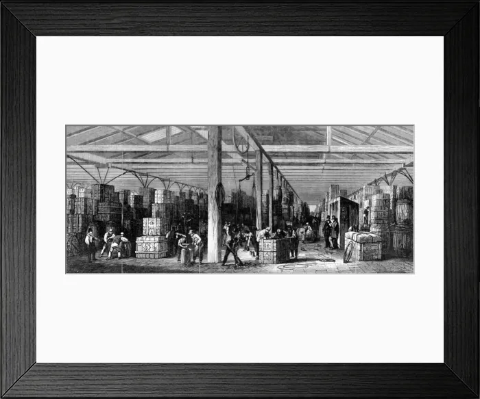 Framed Print : Tobacco warehouse at the London Docks Framed Print : Tobacco warehouse at the London Docks