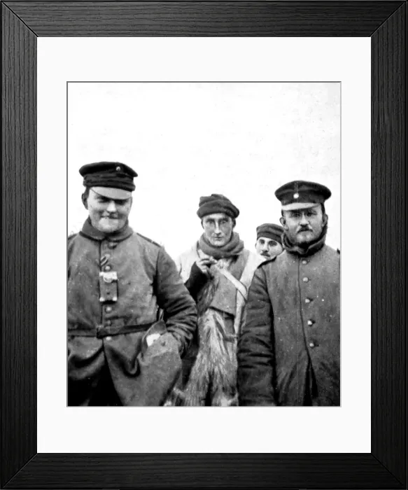 Framed Print : Three Germans and a British soldier Framed Print : Three Germans and a British soldier