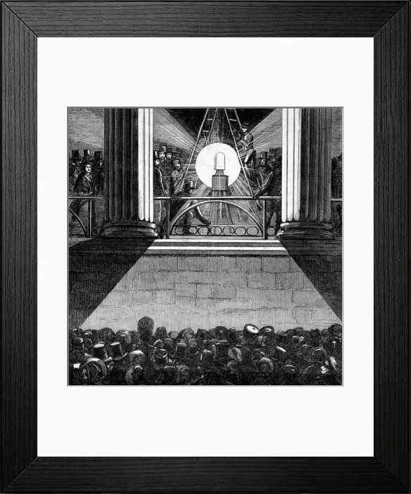 Framed Print : Electric light in Trafalgar Square
