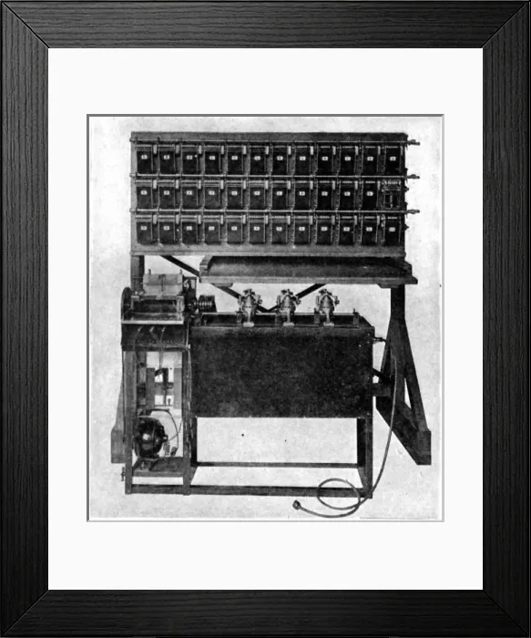 Framed Print : Census counting machine Framed Print : Census counting machine