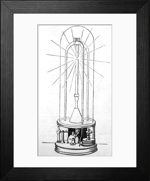 Framed Print : Staites patent electric light apparatus Framed Print : Staites patent electric light apparatus