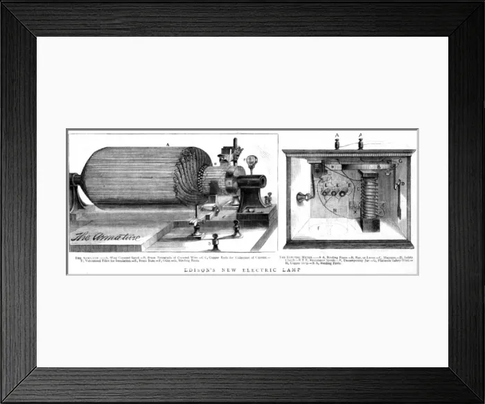 Framed Print : Edisons electric lamp Framed Print : Edisons electric lamp
