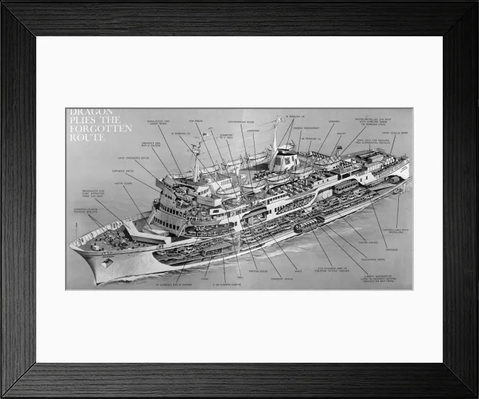Framed Print : Cross-Channel Ferry Dragon, November 1967 Framed Print : Cross-Channel Ferry Dragon, November 1967