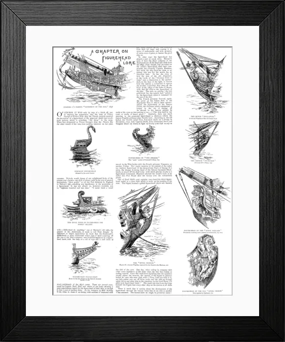 Framed Print : Figureheads, May 1890 Framed Print : Figureheads, May 1890