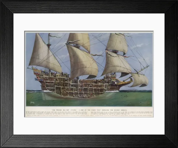 Framed Print : Elizabethan Warship, 1588 Framed Print : Elizabethan Warship, 1588