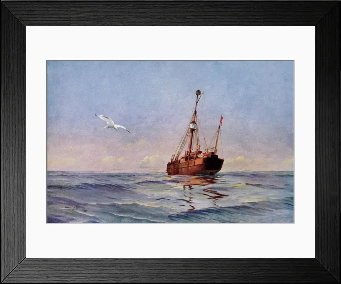 Framed Print : A Trinity House Lightship, early 20th century Framed Print : A Trinity House Lightship, early 20th century