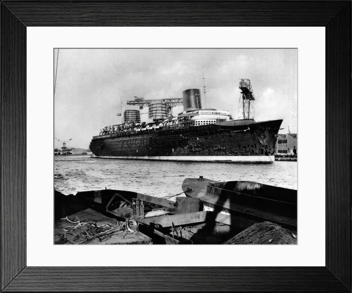 Framed Print : The French Liner Normandie, February 1935 Framed Print : The French Liner Normandie, February 1935