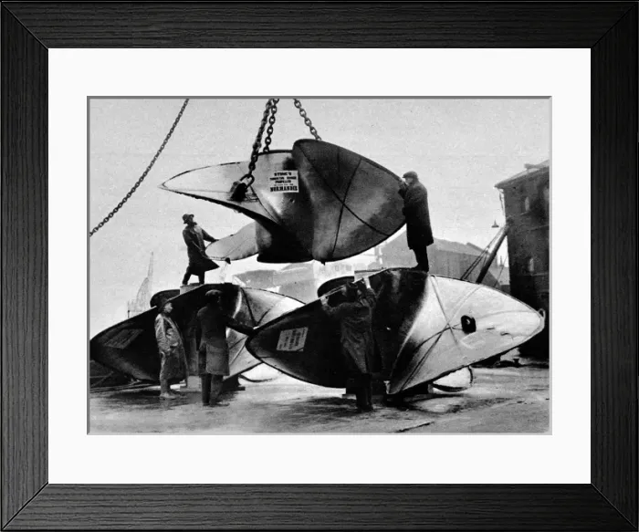 Framed Print : Propellors for the Normandie, February 1935