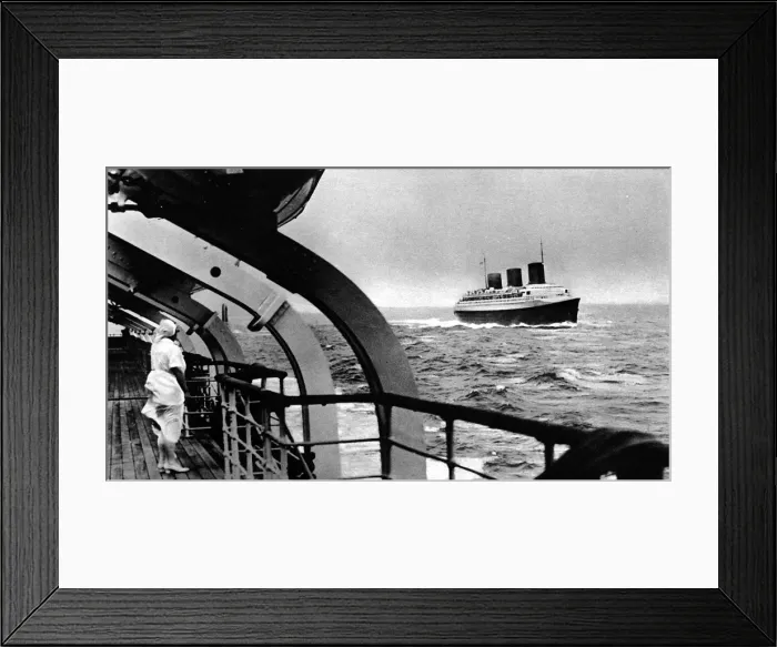 Framed Print : French Liner Normandie at sea, June 1935 Framed Print : French Liner Normandie at sea, June 1935