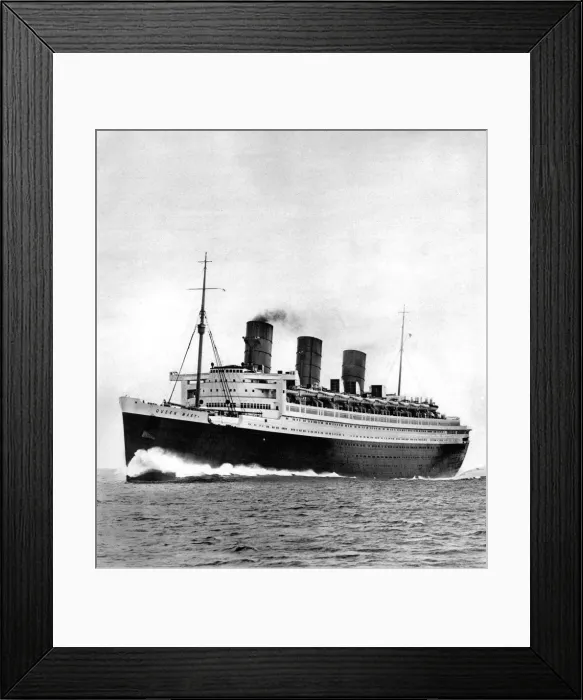 Framed Print : R. M. S. Queen Mary, Cunard White Star liner, May 1936 Framed Print : R. M. S. Queen Mary, Cunard White Star liner, May 1936
