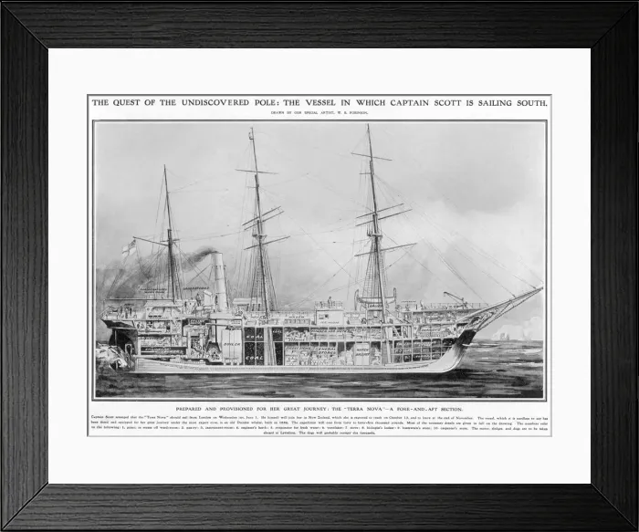 Framed Print : S. S. Terra Nova, June 1910