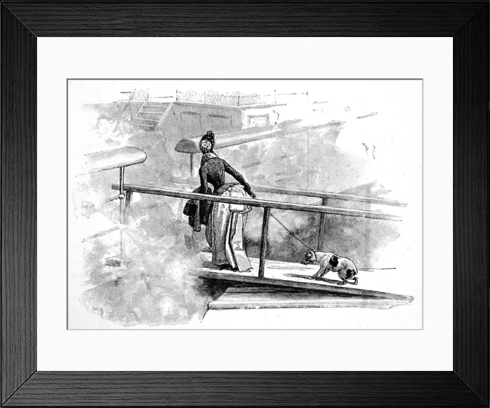 Framed Print : Boarding a P&O Steamer, 1890 Framed Print : Boarding a P&O Steamer, 1890