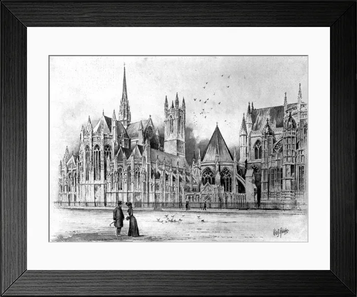 Framed Print : Design for a chapel in memory of Queen Victoria at Westminst Framed Print : Design for a chapel in memory of Queen Victoria at Westminst