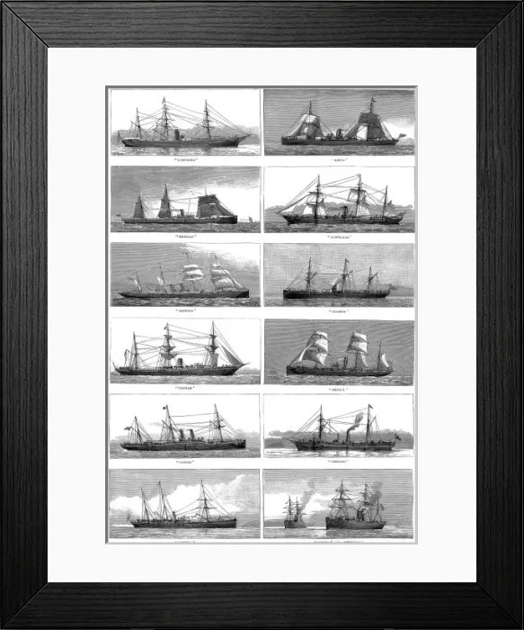 Framed Print : Ships of the P&O, Cunard, Orient, Union and Guion Lines, 188 Framed Print : Ships of the P&O, Cunard, Orient, Union and Guion Lines, 188