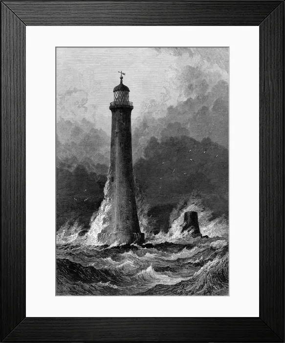 Framed Print : Proposed Eddystone Lighthouse, 1879 Framed Print : Proposed Eddystone Lighthouse, 1879