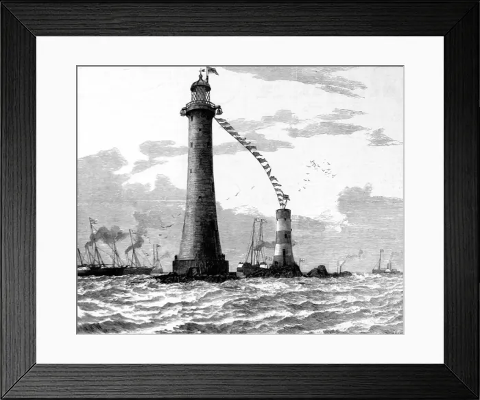 Framed Print : Official Opening of the Eddystone Lighthouse, May 1882 Framed Print : Official Opening of the Eddystone Lighthouse, May 1882