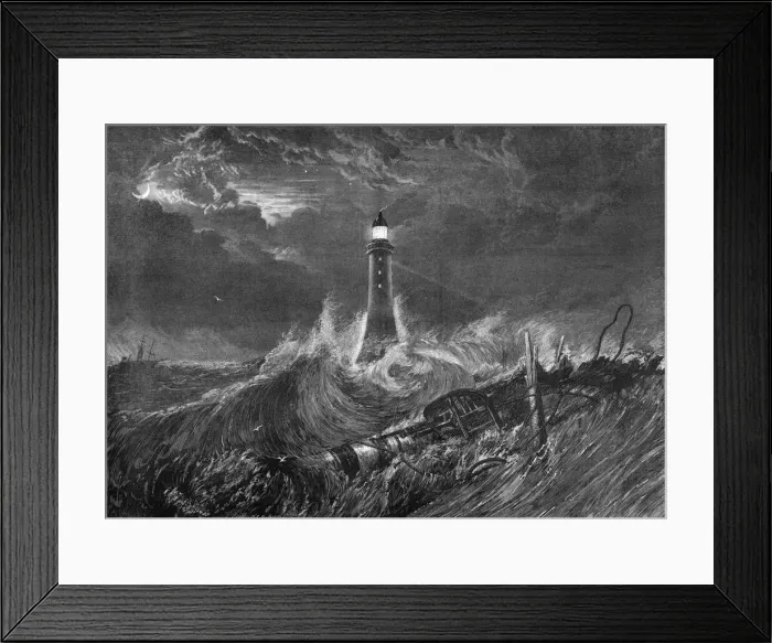Framed Print : The Eddystone Lighthouse, 1878 Framed Print : The Eddystone Lighthouse, 1878