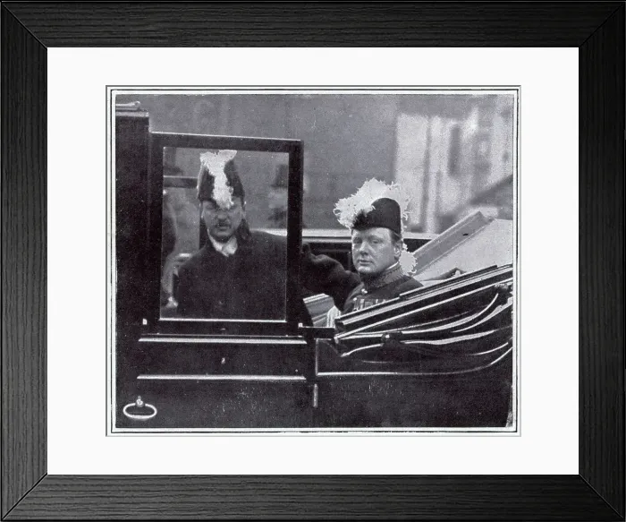 Framed Print : Churchill leaving the Palace 1910 Framed Print : Churchill leaving the Palace 1910