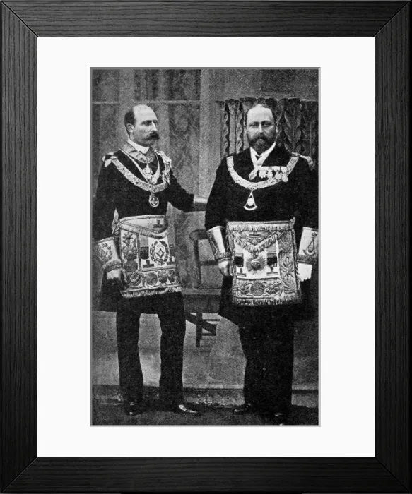 Framed Print : Edward VII as a freemason