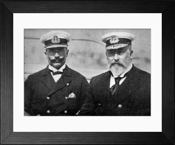 Framed Print : Edward VII with Kaiser Wilhelm II