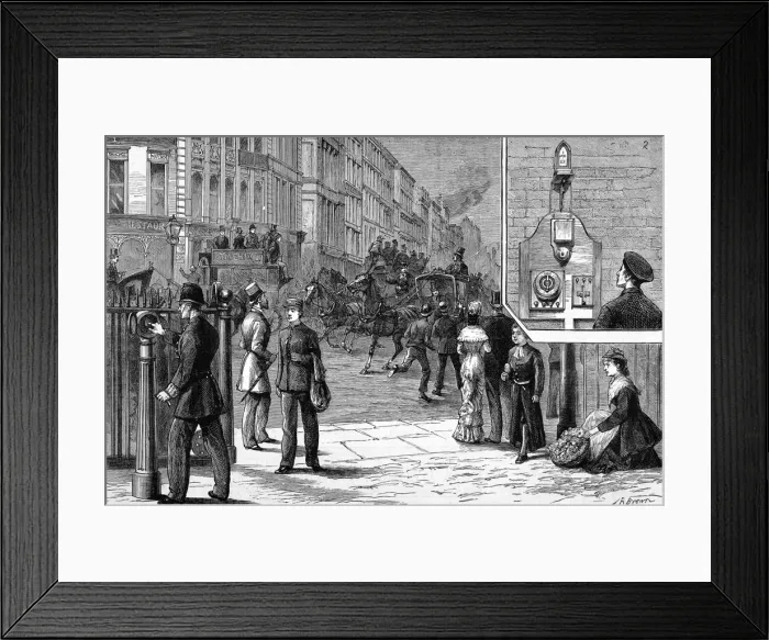 Framed Print : Brights electric street fire alarm Framed Print : Brights electric street fire alarm