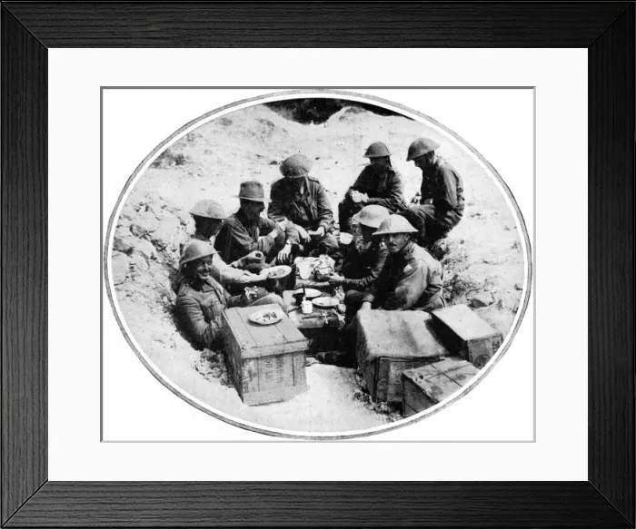 Framed Print : During the British Advance in the West: Australian Officers