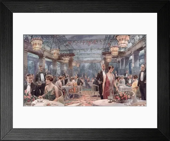 Framed Print : Dining in the Moonlight : In the Garden Grill-Room Framed Print : Dining in the Moonlight : In the Garden Grill-Room