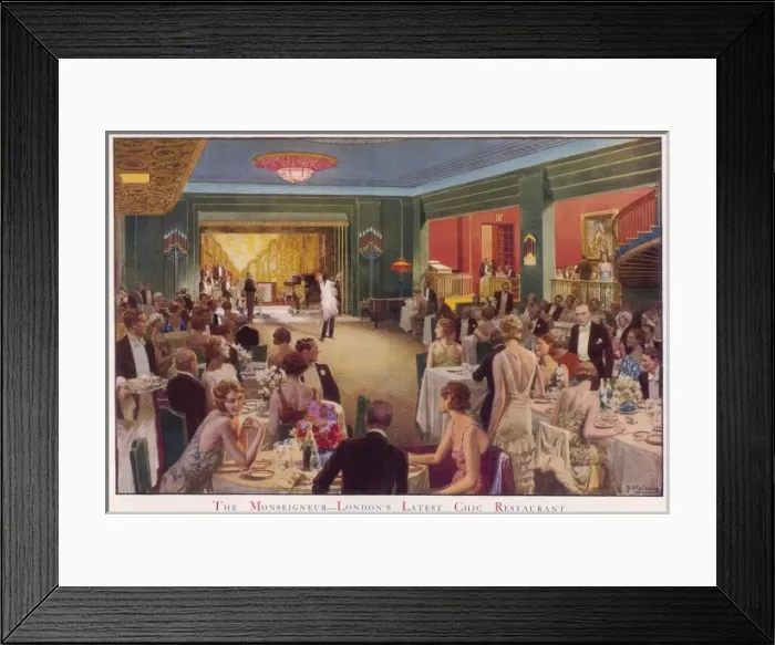 Framed Print : The Monseigneur - Londons latest chic restaurant