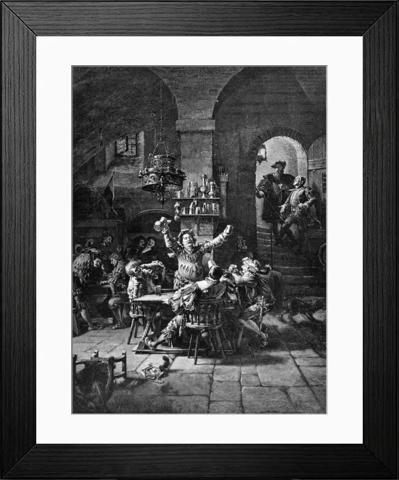Framed Print : Faust in Auerbachs Wine Cellar Framed Print : Faust in Auerbachs Wine Cellar