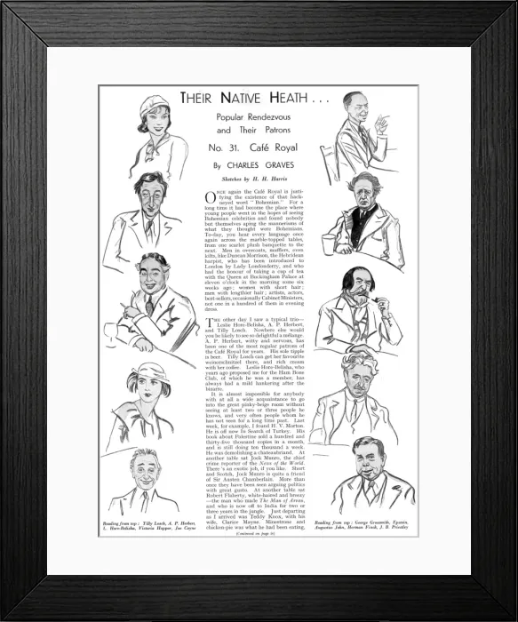 Framed Print : Patrons of the Cafe Royal Framed Print : Patrons of the Cafe Royal