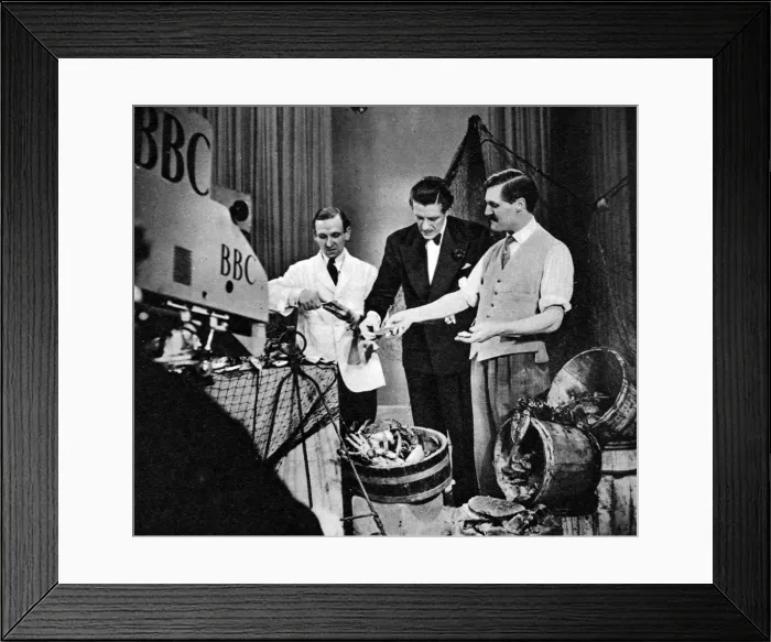 Framed Print : Leslie Mitchell learns about oysters. A Picture Page broad Framed Print : Leslie Mitchell learns about oysters. A Picture Page broad